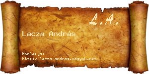 Lacza András névjegykártya